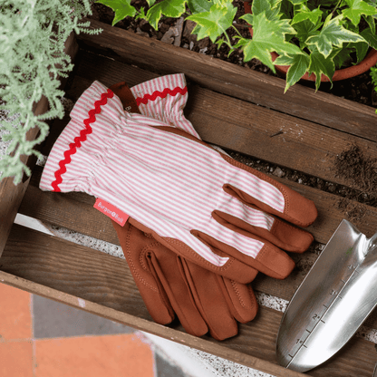 Burgon & Ball 'Collector' Pink Striped Women's Gardening Gloves