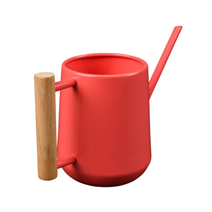 Burgon & Ball Metal Indoor Watering Can with Wooden Handle, Coral