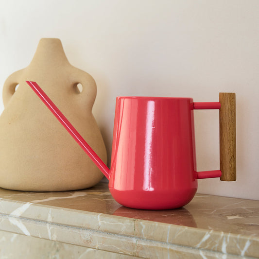 0.7L Metal Indoor Watering Can, Coral