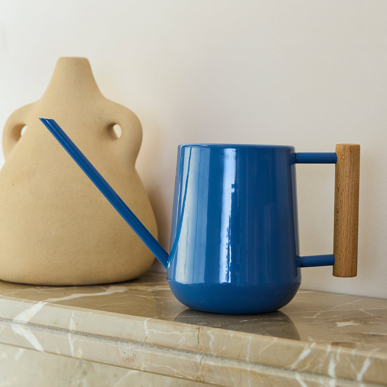 Burgon & Ball Cotswold Blue Collector Indoor Watering Can on Mantle