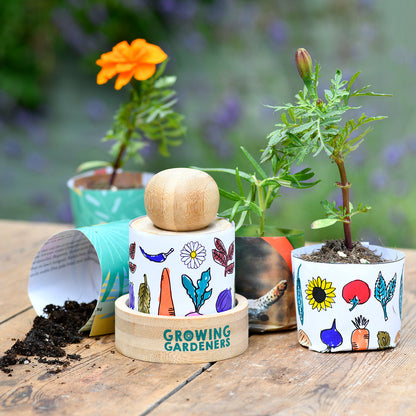 RHS Growing Gardeners Kids Gardening Range - Make Your Own Seedling Paper Pots