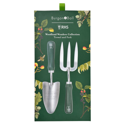 Burgon & Ball RHS 'Woodland Wonders' Trowel & Fork Set, Gift Boxed