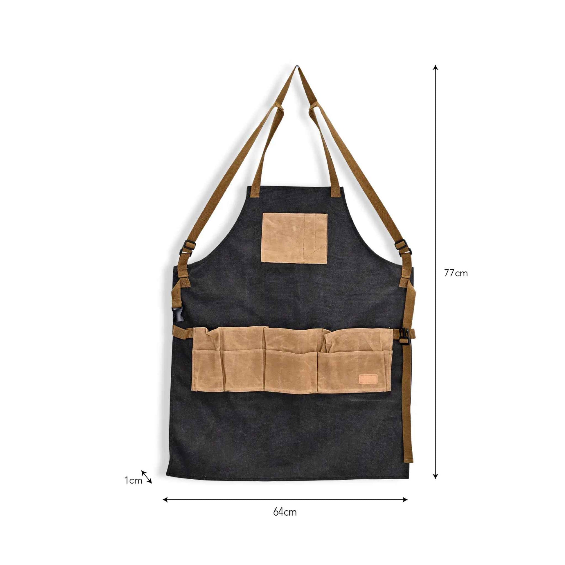 Garden Trading Charcoal Canvas Apron Dimensions