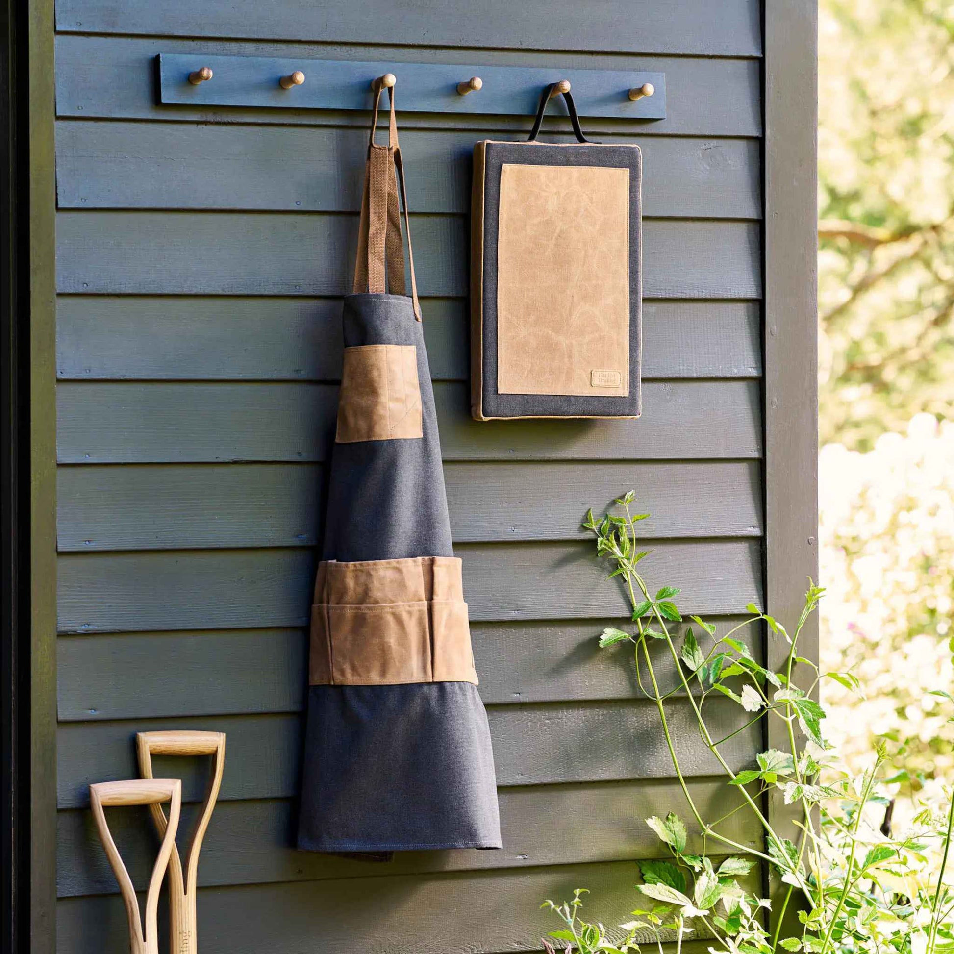 Garden Trading Charcoal Canvas Apron Hanging