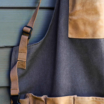 Garden Trading Charcoal Canvas Apron Strap Buckles