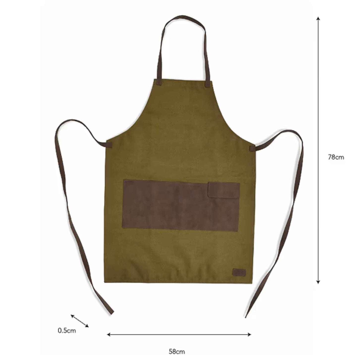 Garden Trading Khaki Canvas Apron Dimensions
