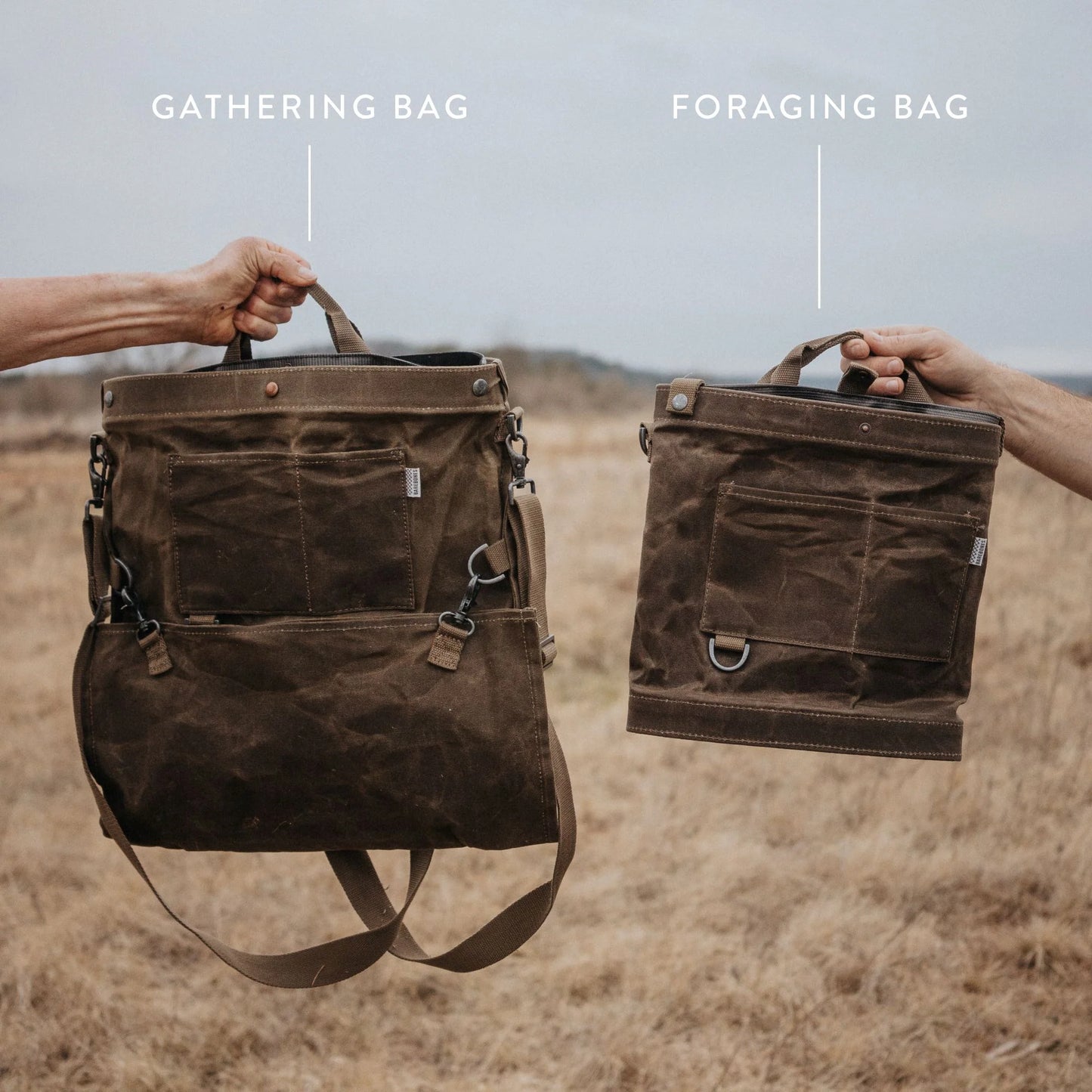 Barebones Gathering Bag vs. Foraging Bag