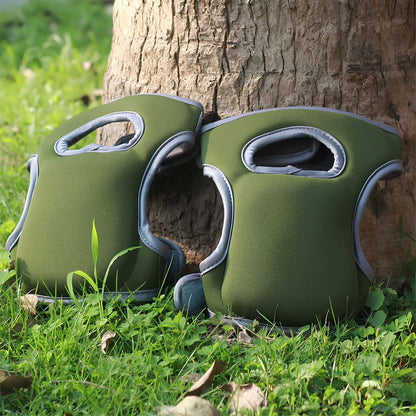 Green Knee Pads in Garden