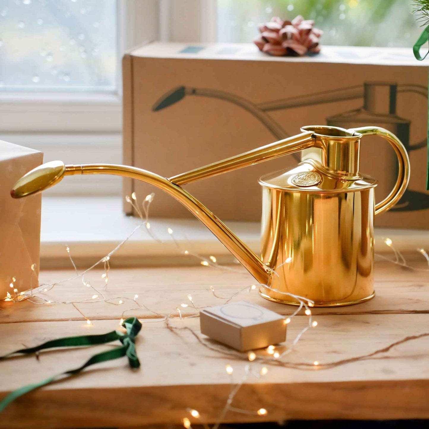 Haws Brass 'Rowley Ripple' Indoor Watering Can Gift Box