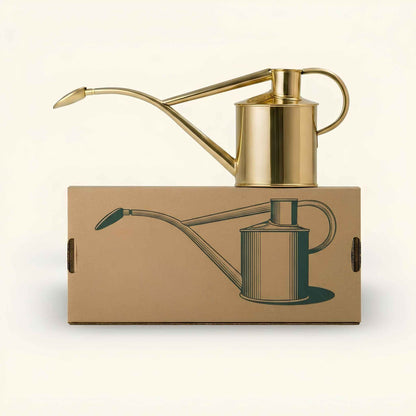 Haws Brass 'Rowley Ripple' Watering Can., Gift Boxed