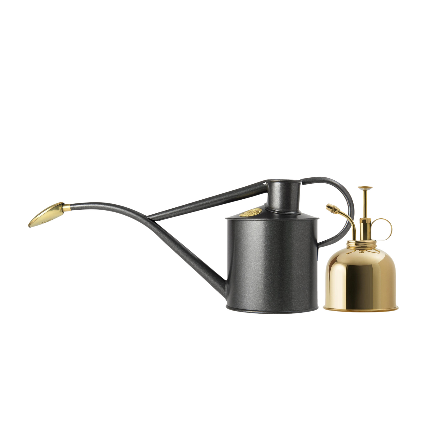 Haws Rowley Ripple Watering Set, Graphite & Brass