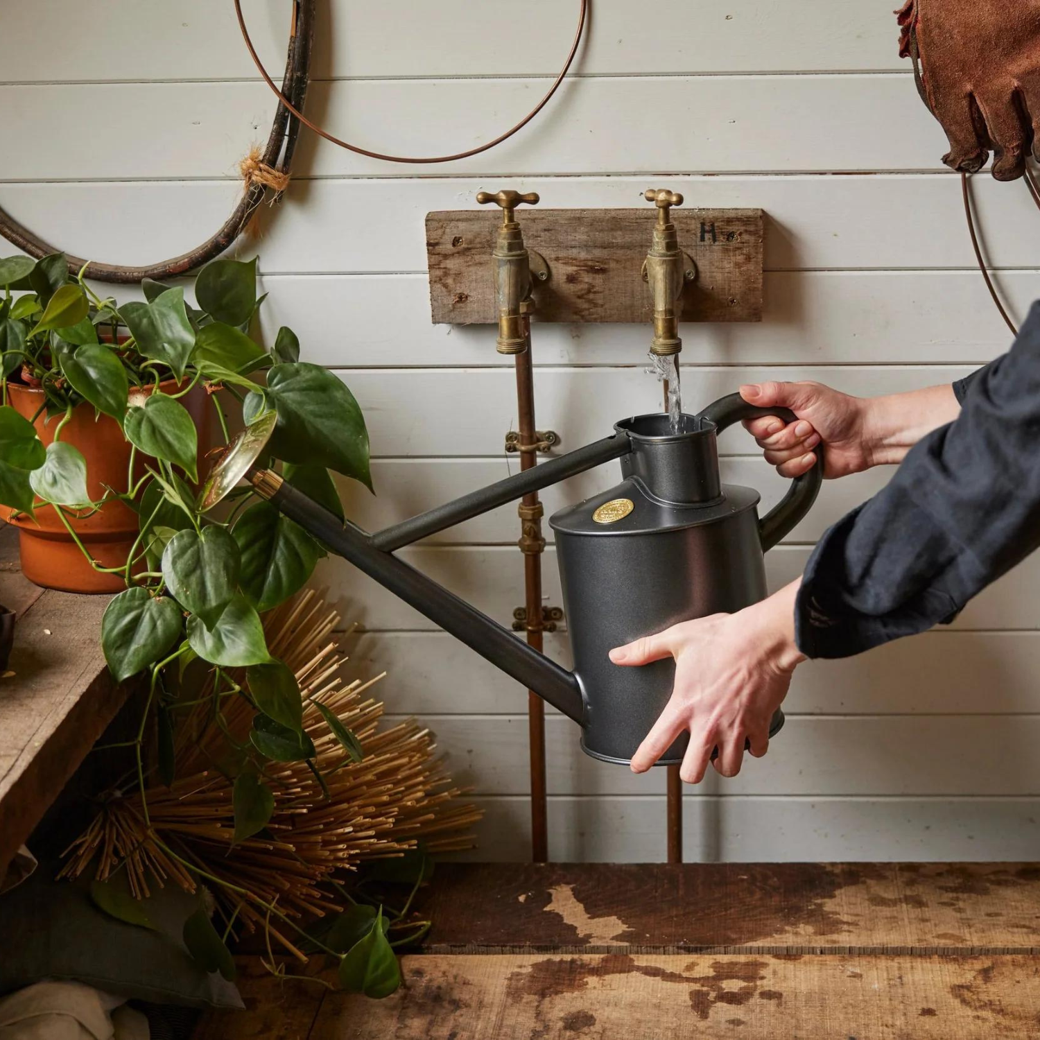 Filling Haws Graphite Bearwood Brook Watering Can