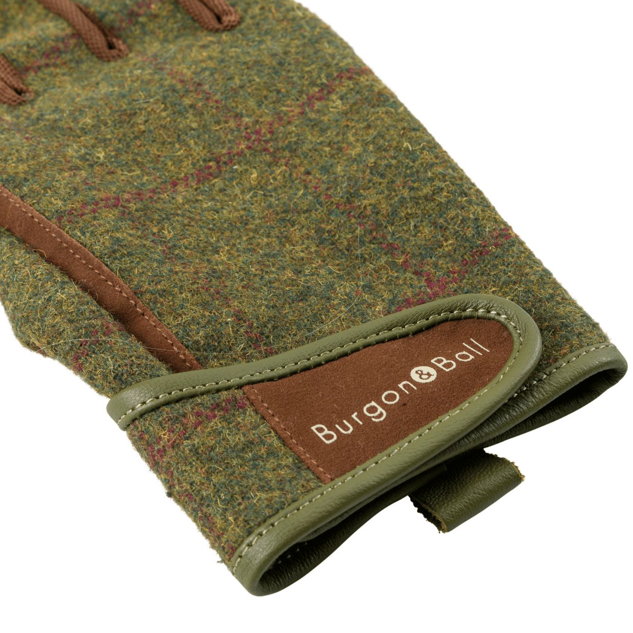 Wrist Strap on Men's Tweed Gardening Gloves