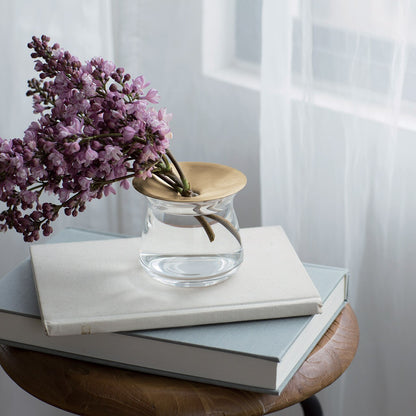 Kinto Small Clear Propagation Vase with Flowers