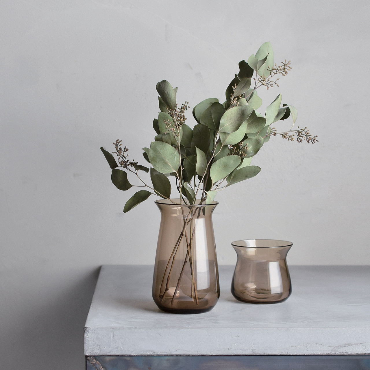 Kinto Luna Propagation Vases Brown