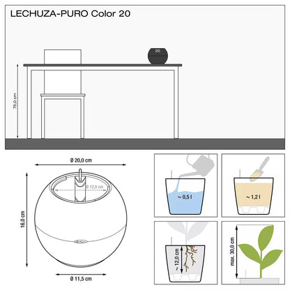 Lechuza PURO Color 20 Pot Parts
