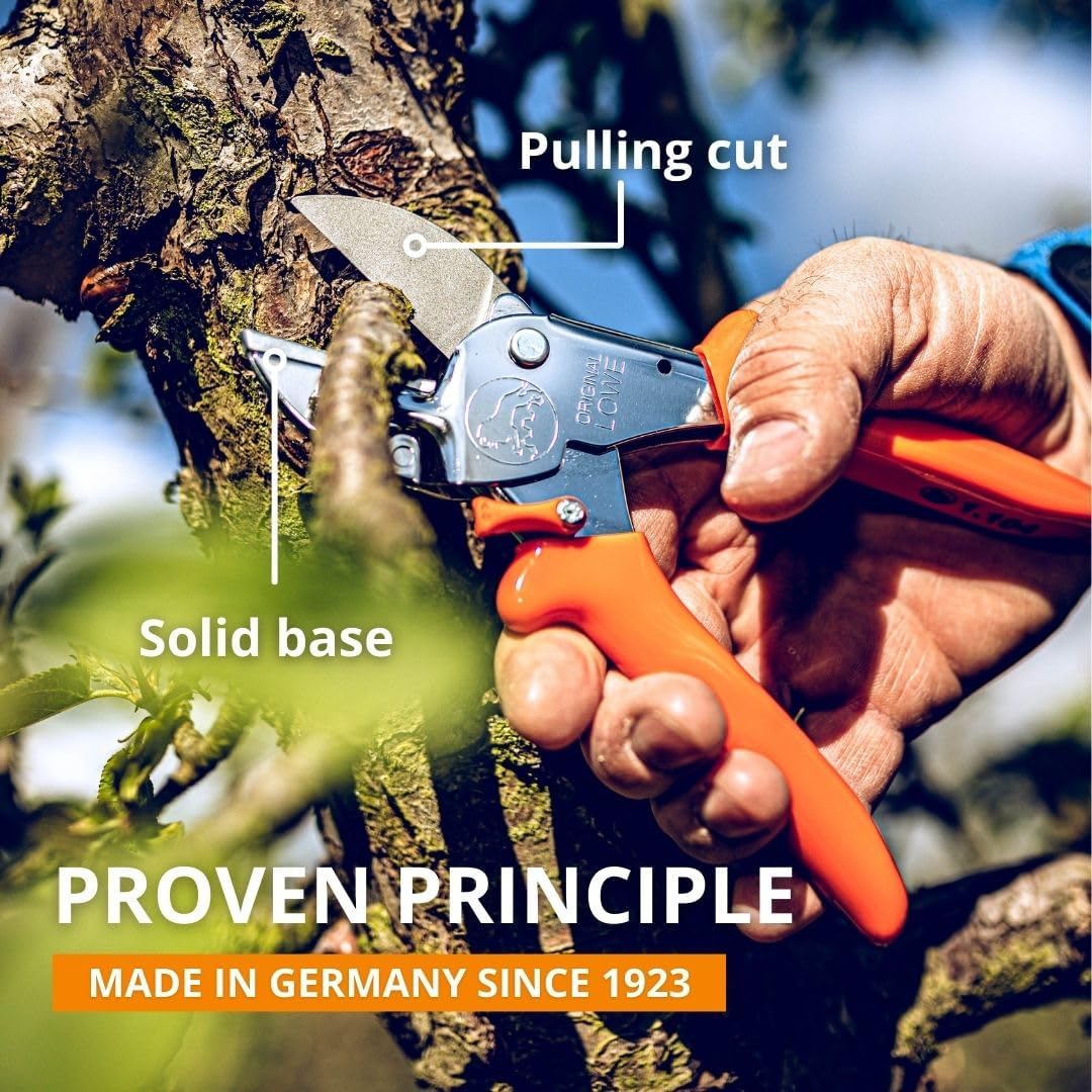 The LÖWE No1 (1.104) Original Heavy-Duty Anvil Pruner uses Proven Principles for a Great Cut