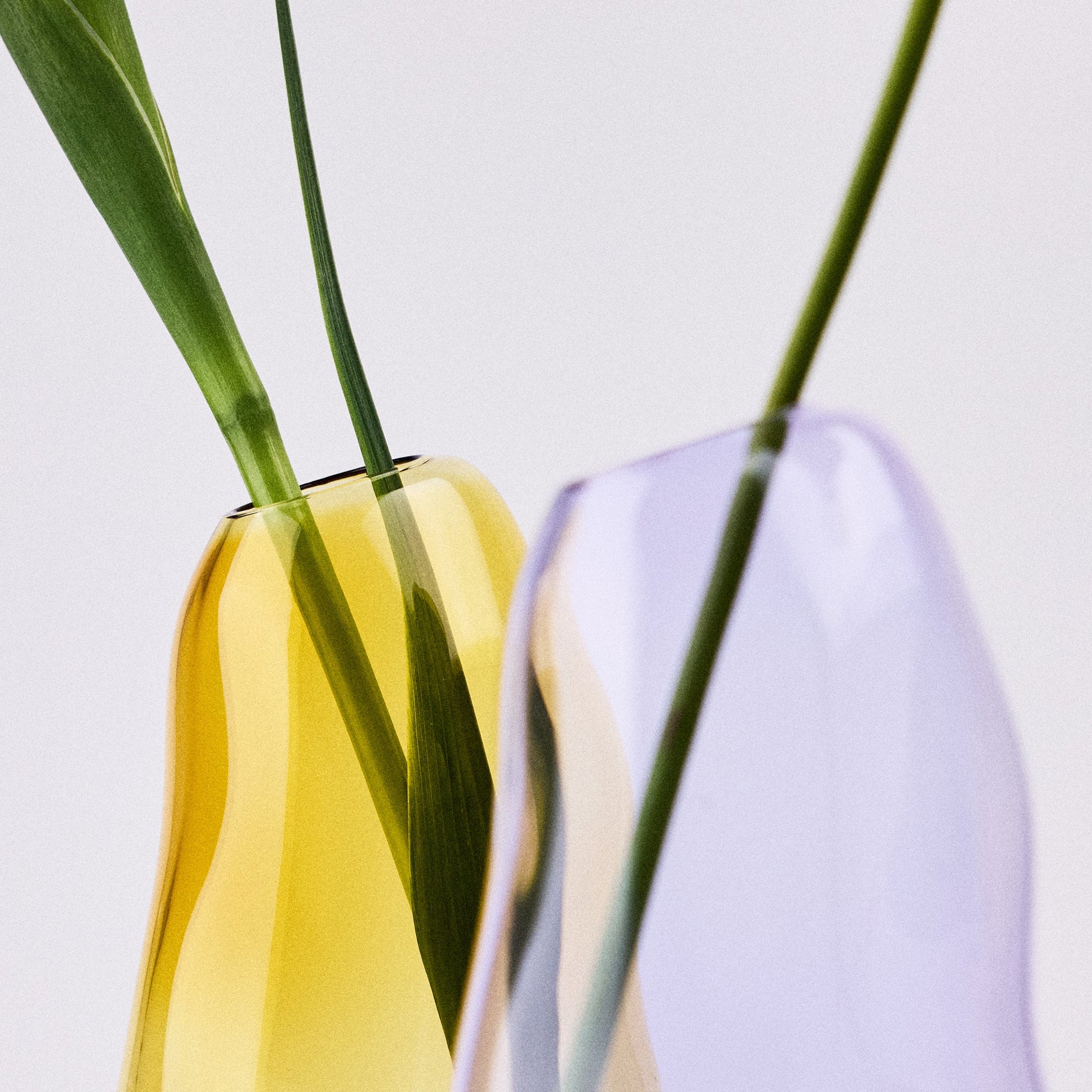 Large Casper Vases Yellow & Lilac