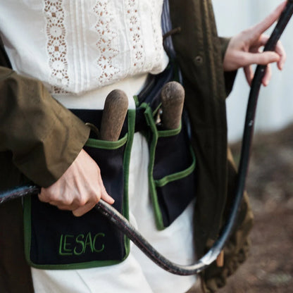 Le Sac Garden Tool Belt, Navy with Green