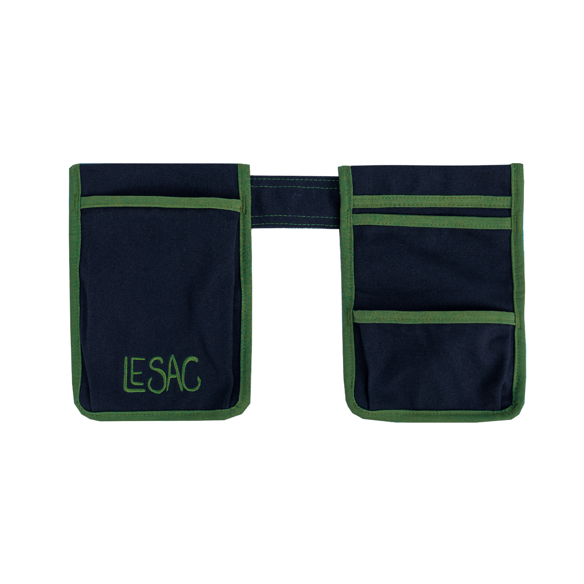 Le Sac Garden Tool Belt, Navy w/ Green