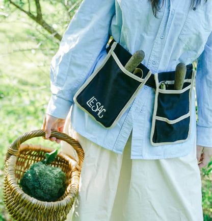 Le Sac Garden Tool Belt, Navy w/ Taupe - Broccoli