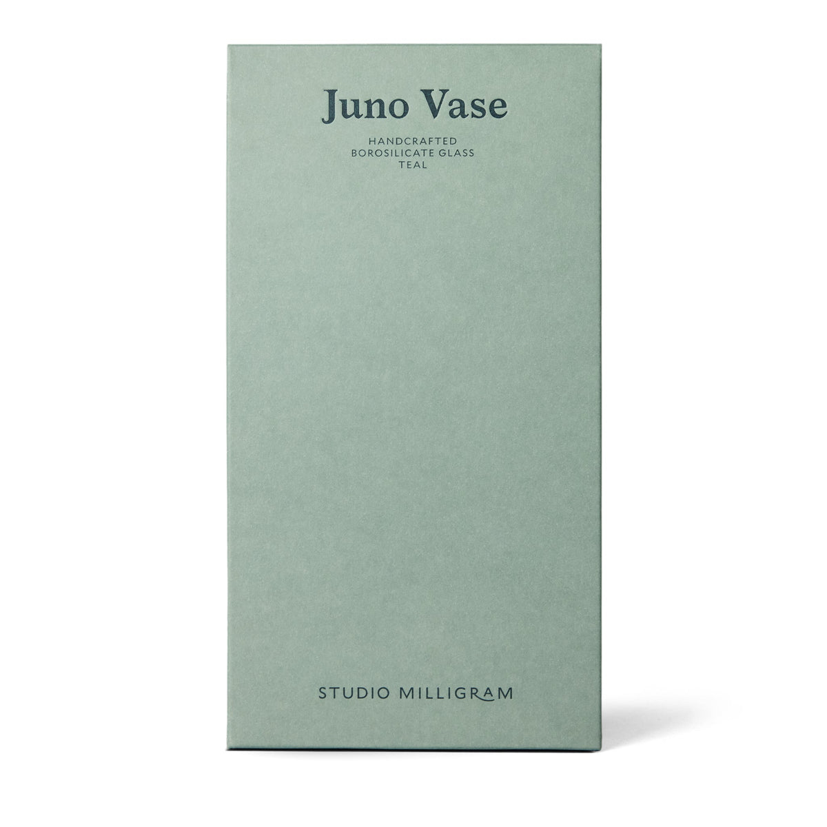 Studio Milligram Juno Vase, Teal - Box