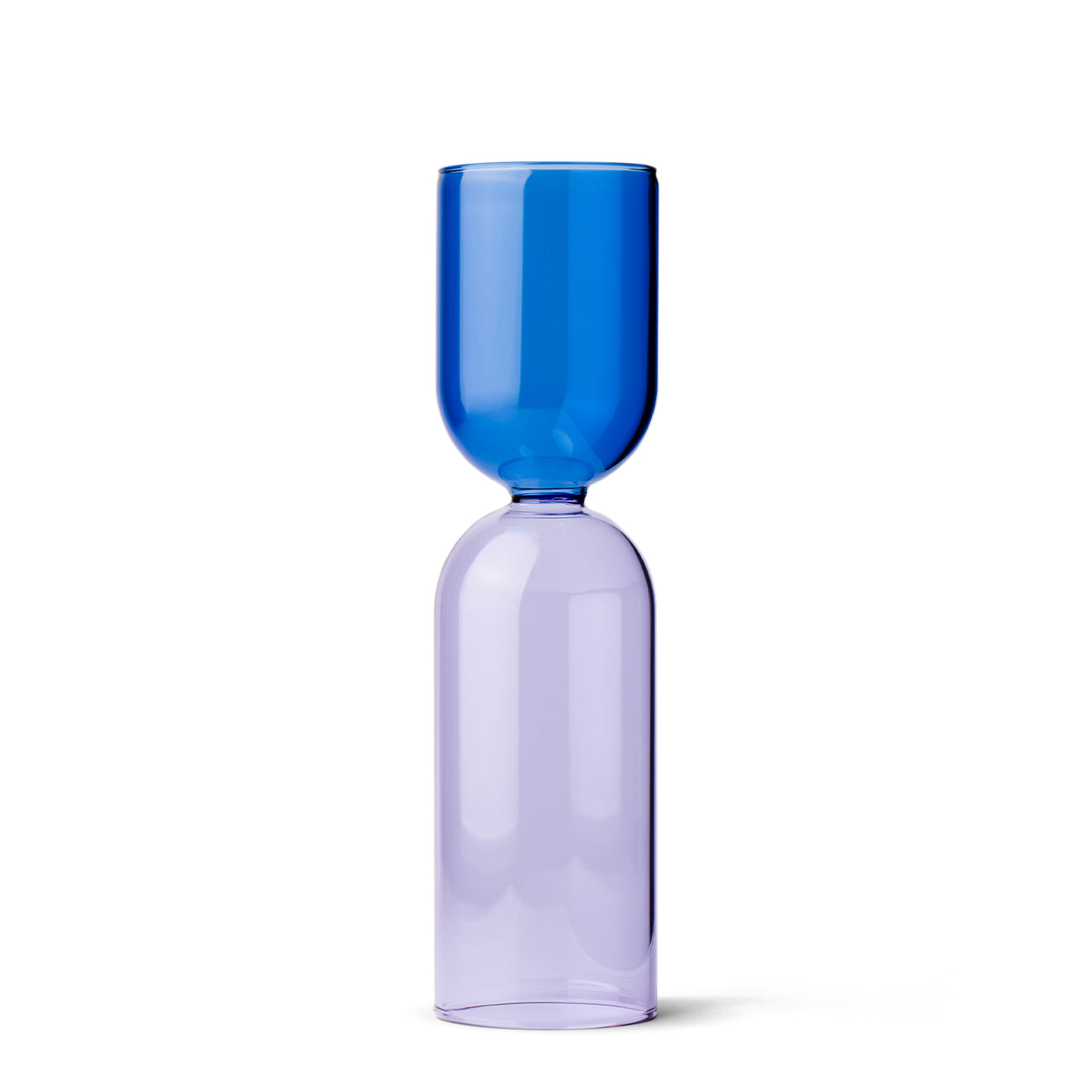 Studio Milligram Double Bubble Vase, Lilac & Cobalt Flipped