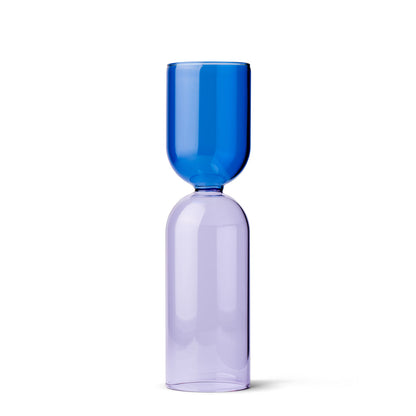 Studio Milligram Double Bubble Vase, Lilac & Cobalt Flipped