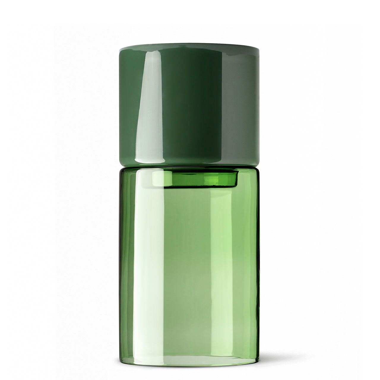 Studio Milligram Glass Flip Planter Tall, Green/Moss - Flipped