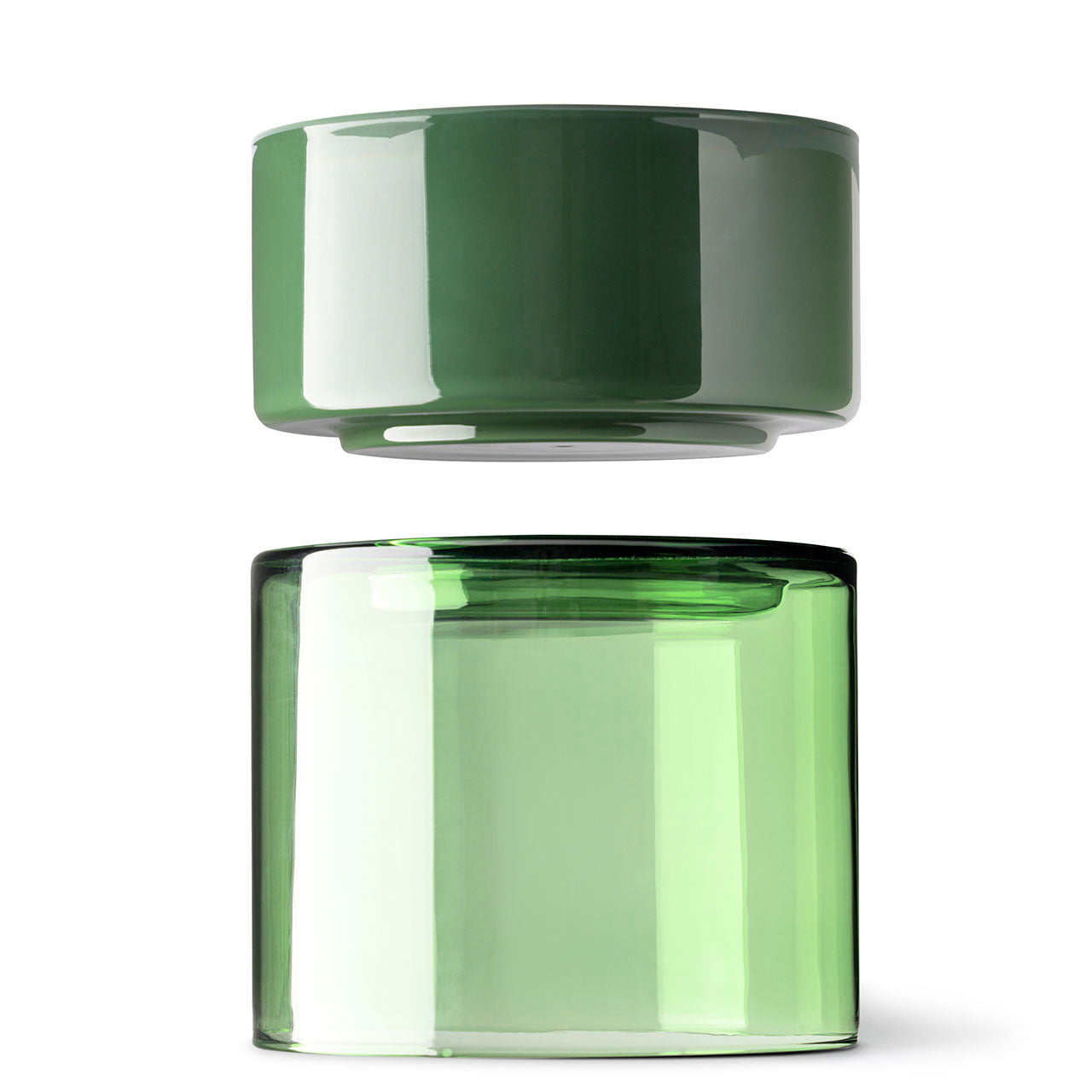 Studio Milligram Glass Flip Planter Wide, Green/Moss - Sections