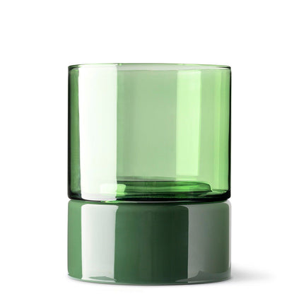 Studio Milligram Glass Flip Planter Wide, Green/Moss