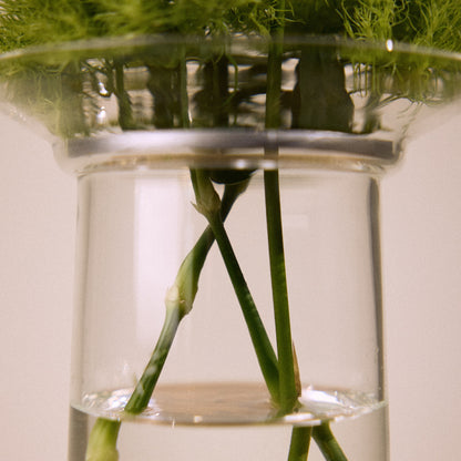 Flower Stems Supported in Studio Milligram Ikebana Vase, Medium