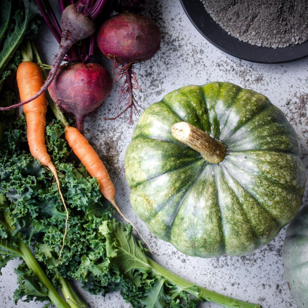 Vegetables Scattered with Rockdust