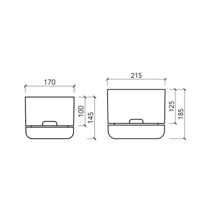 Mr Kitly Pot Dimensions 2 Sizes