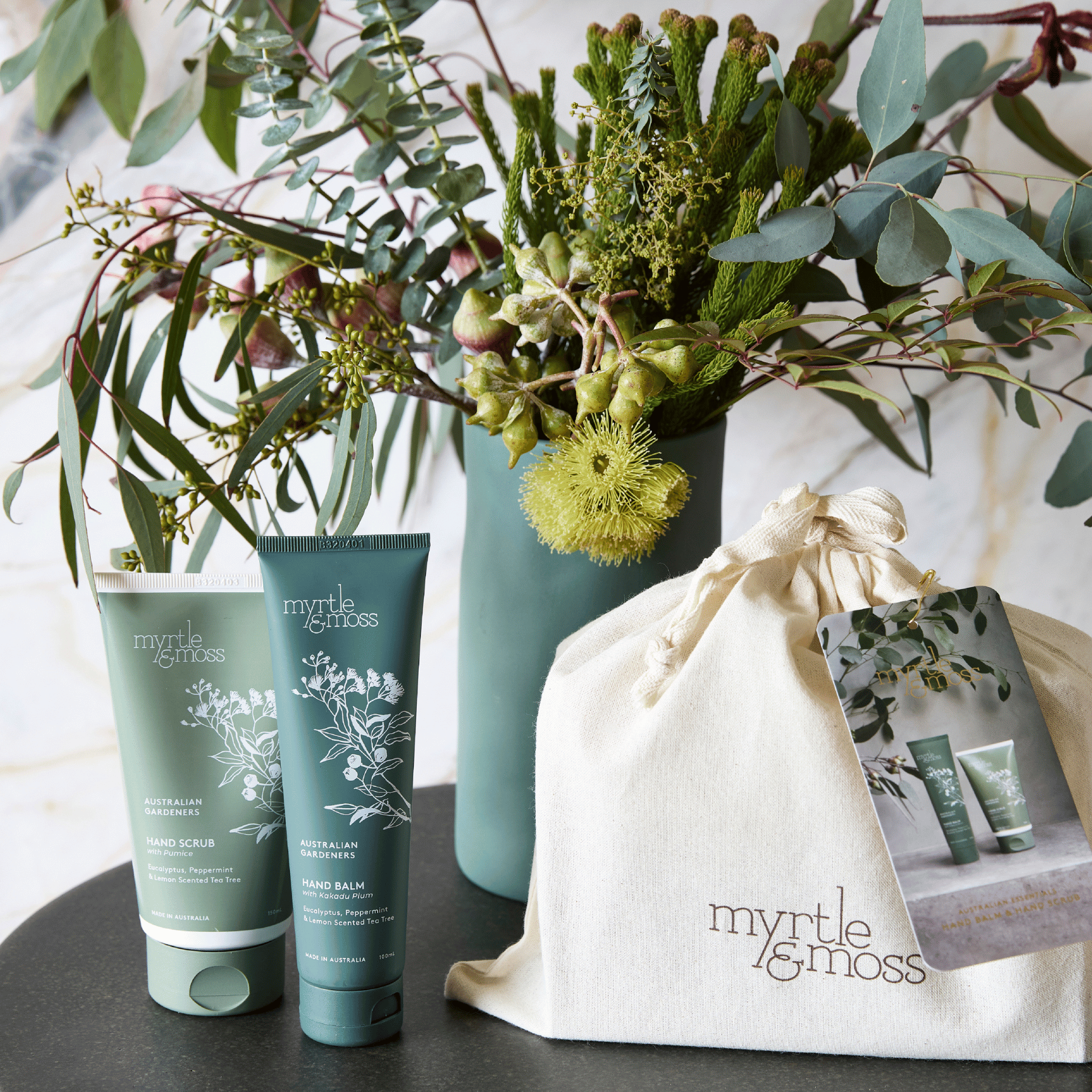 Myrtle & Moss Gardeners Gift Pack with Hand Balm & Scrub