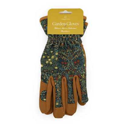 Orange Grove Garden Gloves, William Morris Collection - Blackthorn