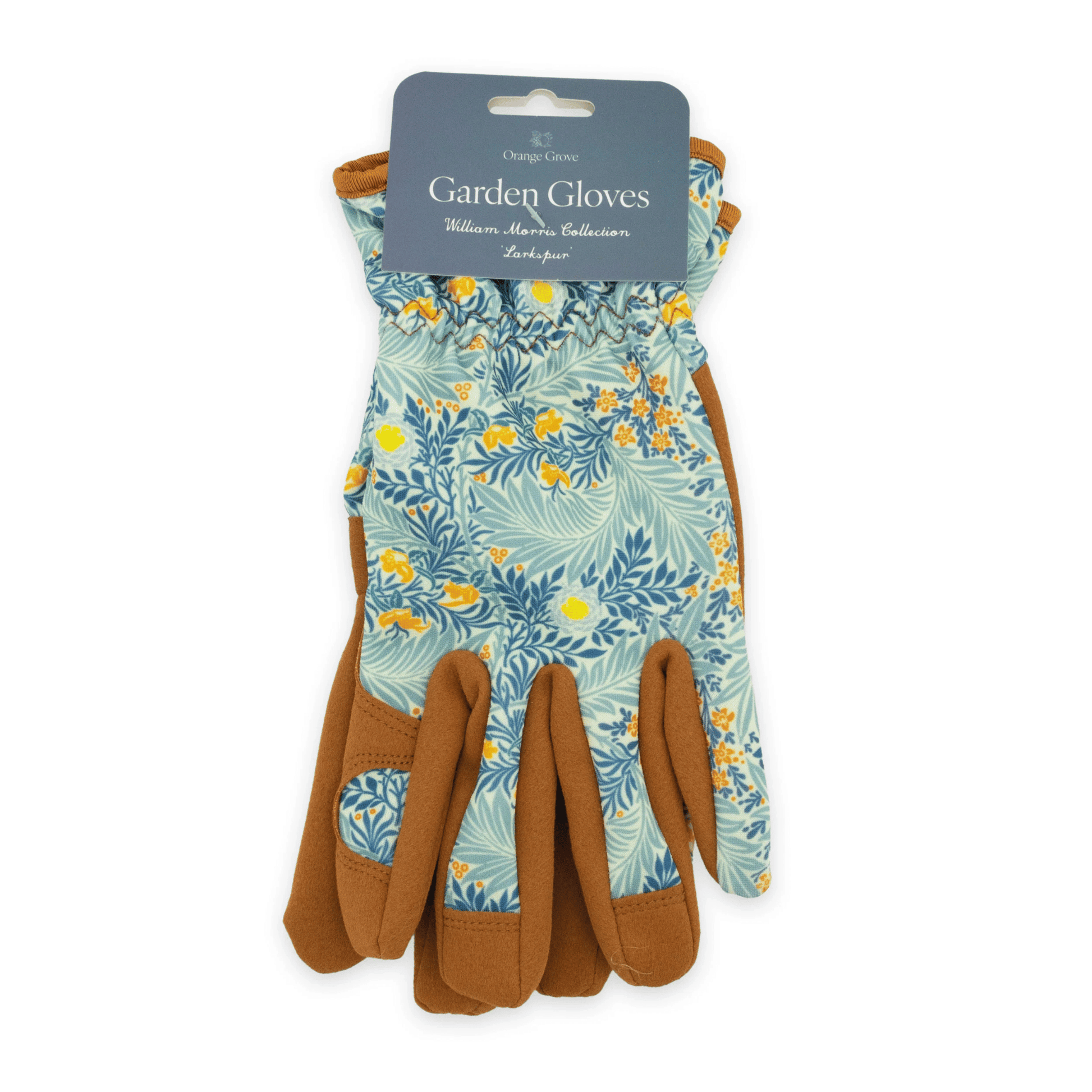 Orange Grove Garden Gloves, William Morris Collection - Larkspur
