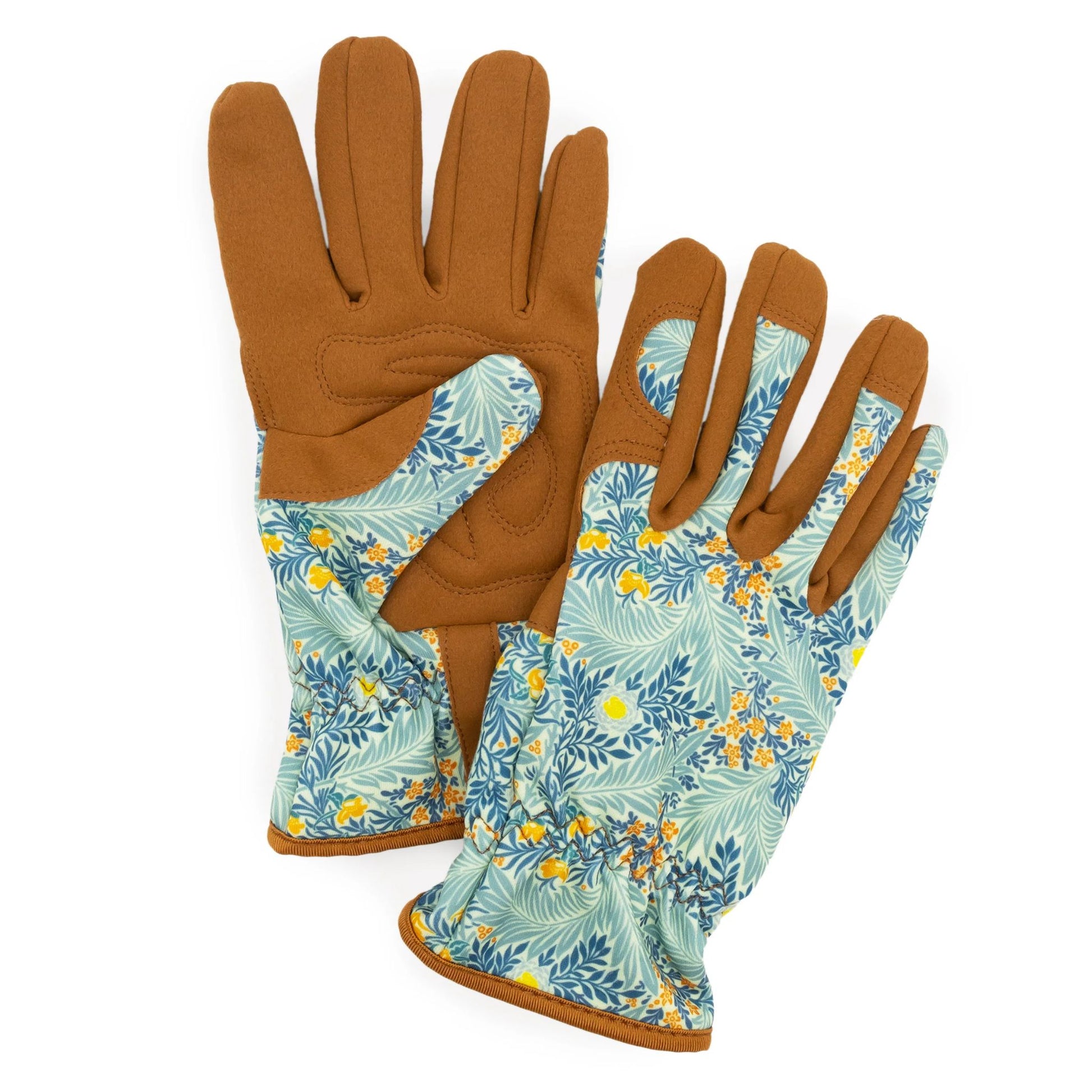 Orange Grove Women's Gardening Gloves, William Morris Larkspur Design