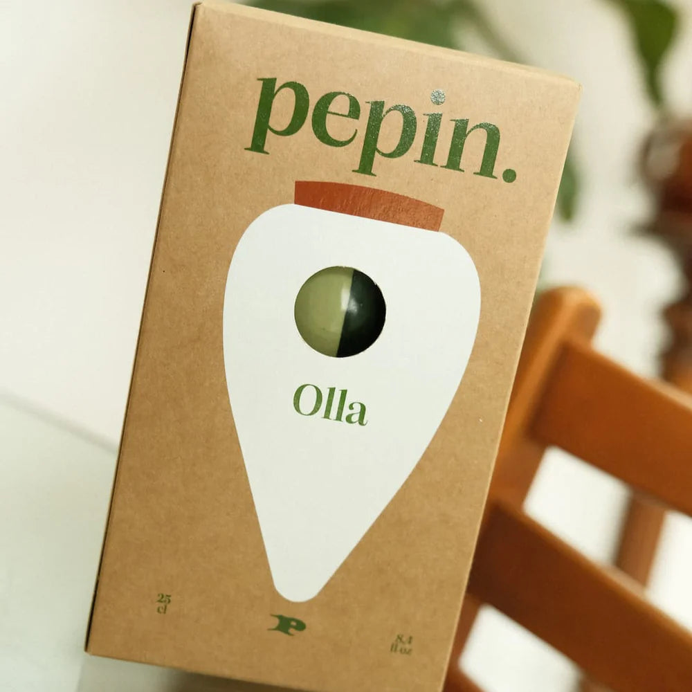 Pepin Green Striped Olla Box