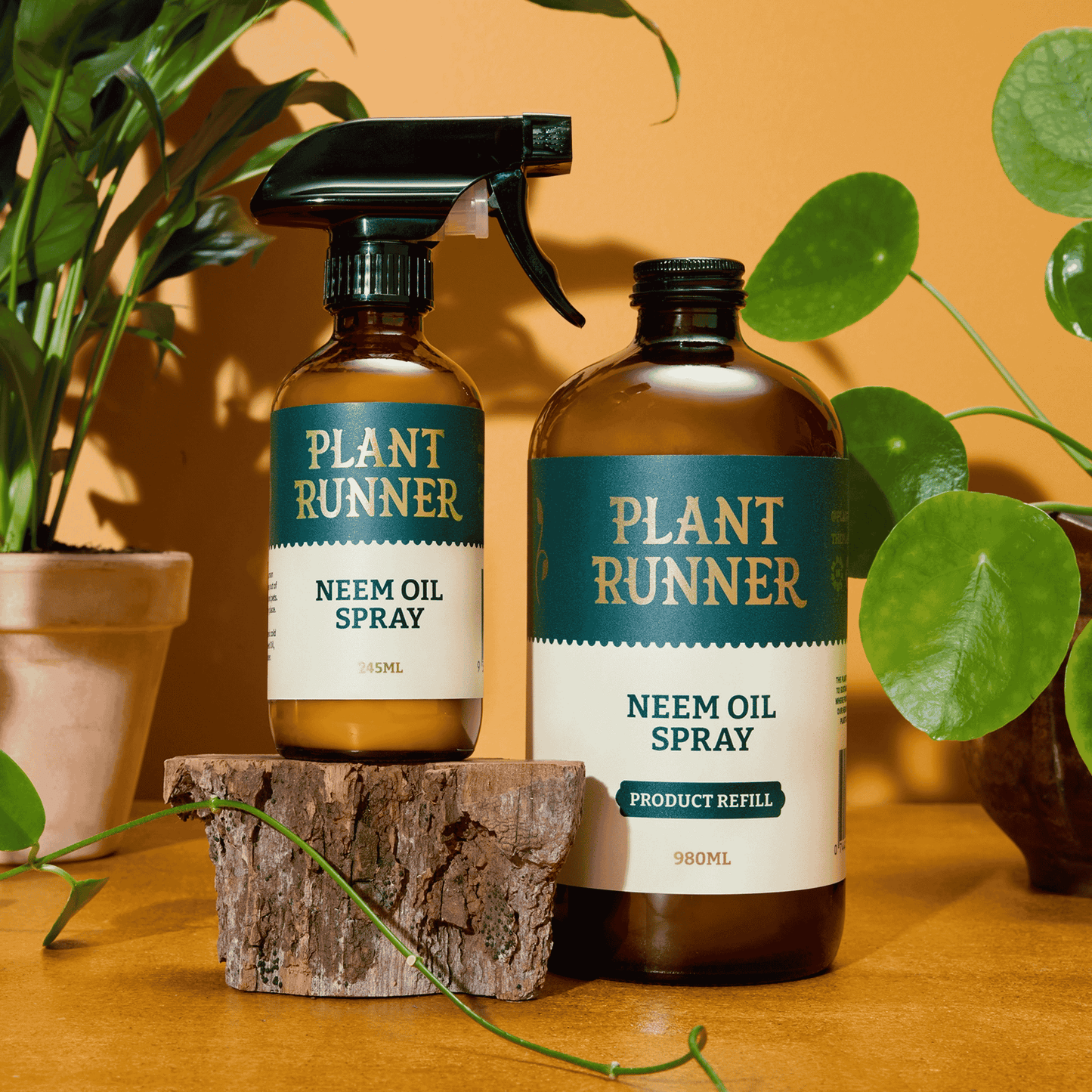 Plant Runner Neem Oil Spray and Refill Bottle Bundle