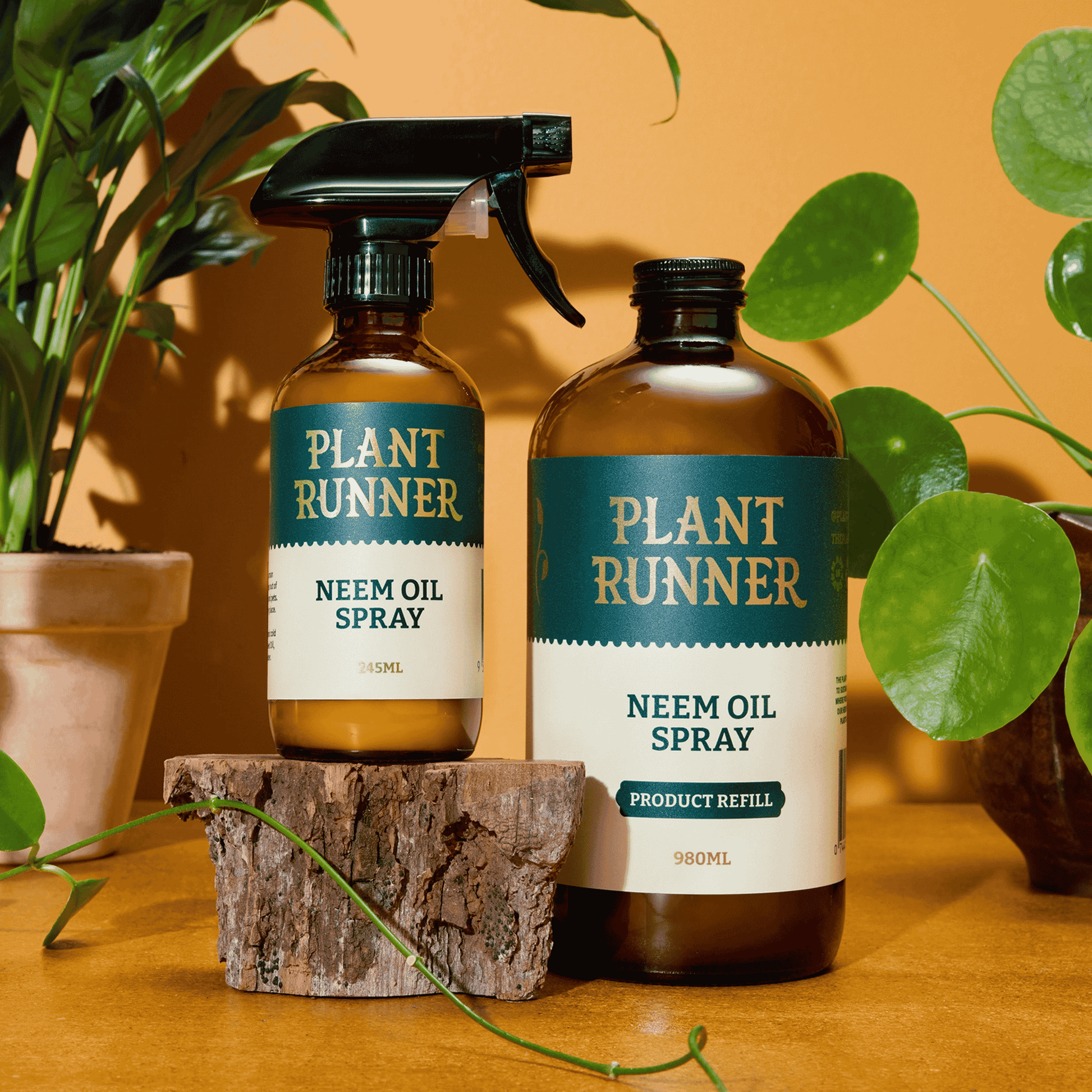 Plant Runner Neem Oil Spray and Refill Bottle Bundle