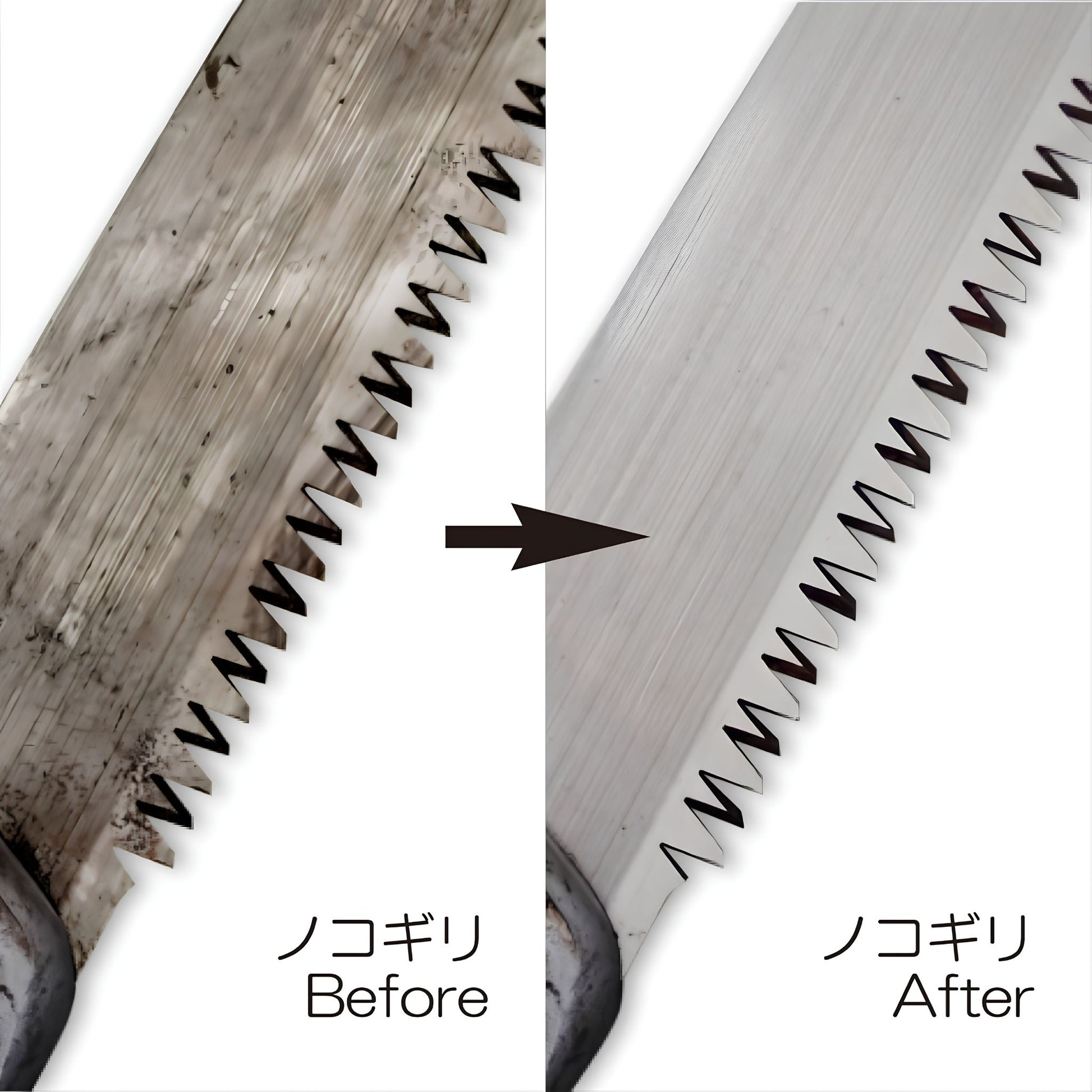 Pruning Saw Cleaning Before & After