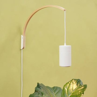 Soltech Luna Wooden Pendant Wall Mount with White Aspect Grow Light