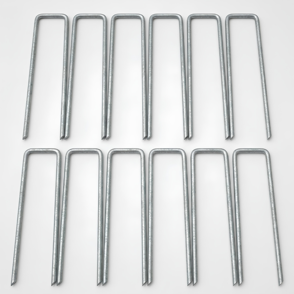 Steel Garden U Pins, Pack of 12