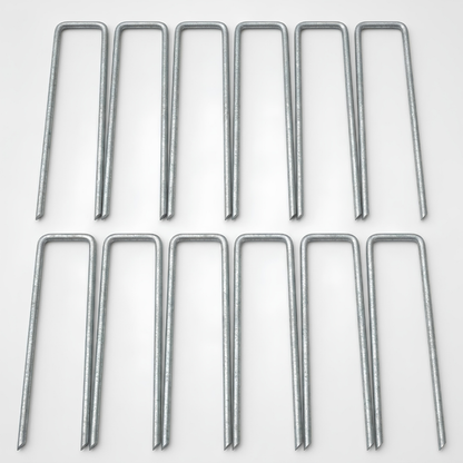 Steel Garden U Pins, Pack of 12