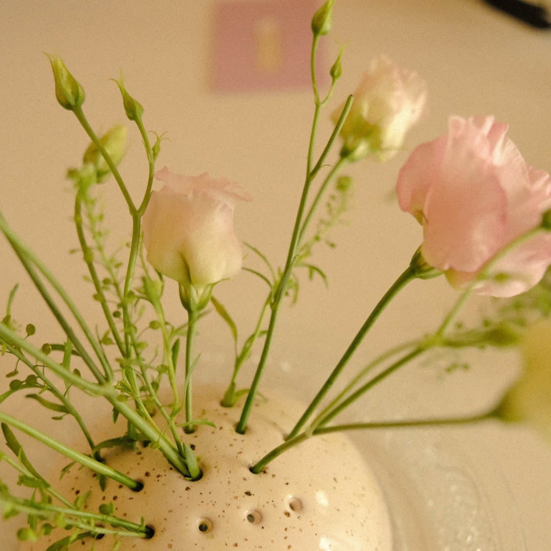 Stems in Pepin Ceramic Flower Frog
