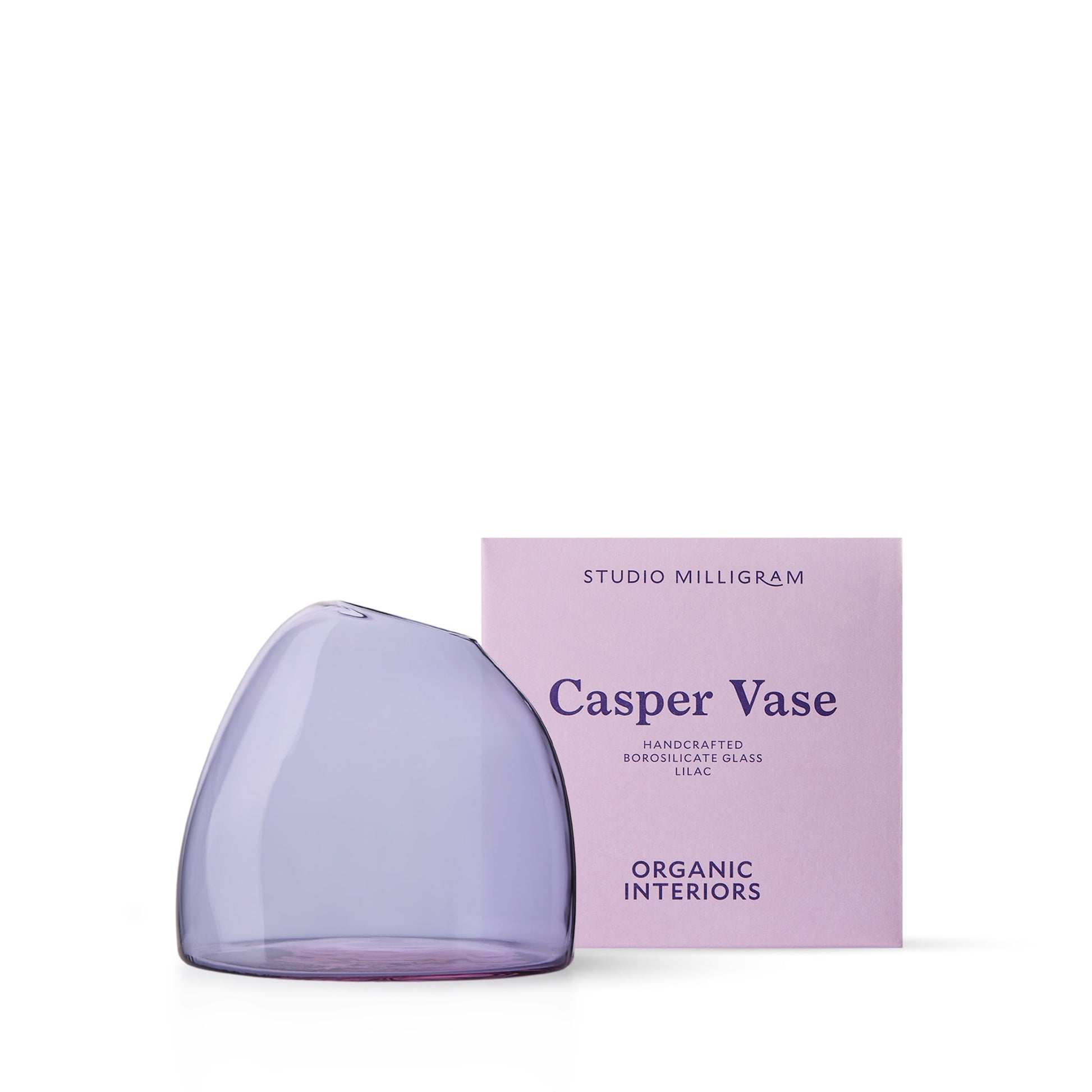 Studio Milligram Casper Vase Small, Lilac, Box