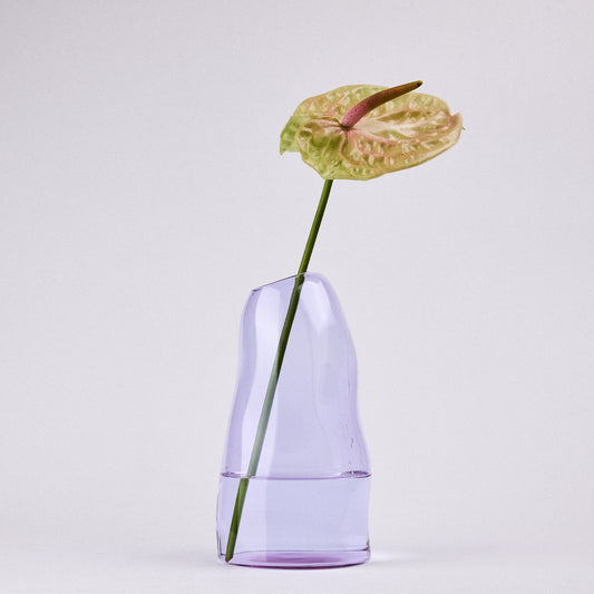Studio Milligram Large Lilac Casper Vase with Flower