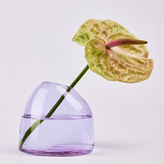 Studio Milligram Small Lilac Casper Vase with Flower