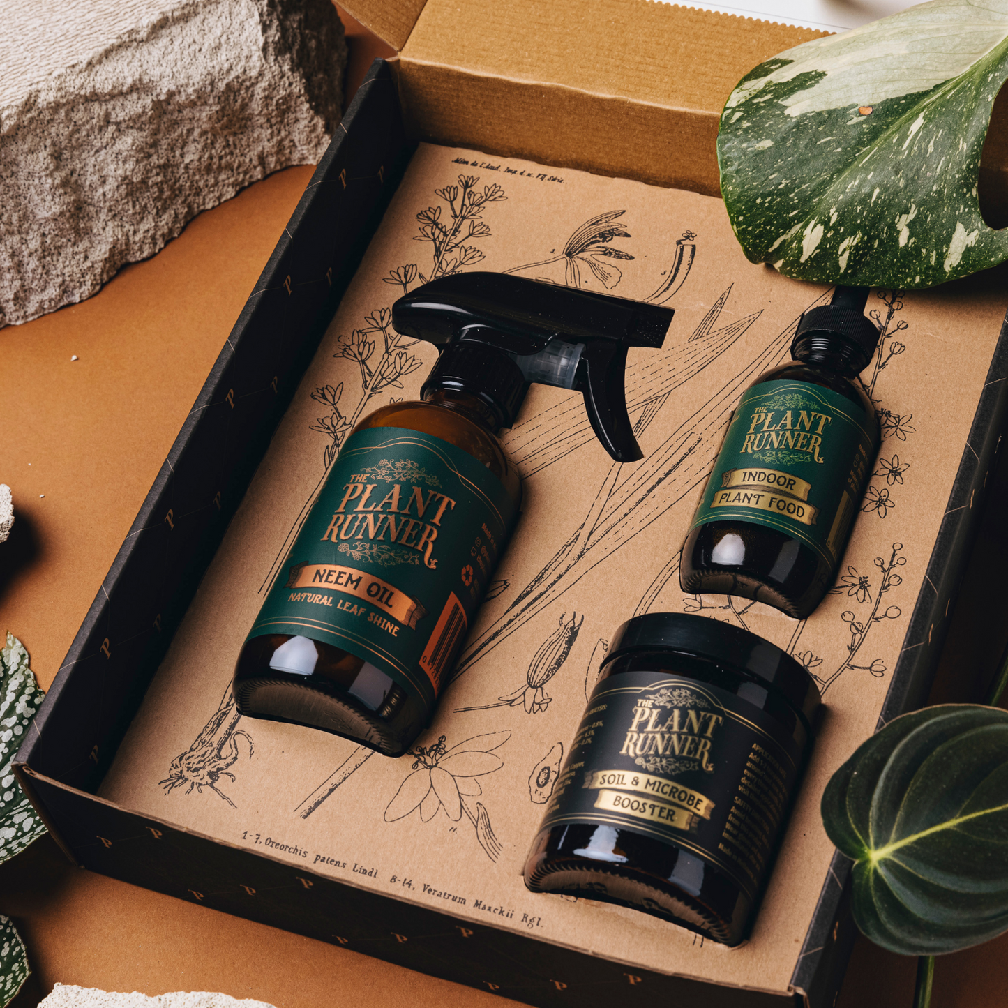 The Plant Runner Plant Care Booster Kit - Plant Food, Neem Oil & Soil Booster